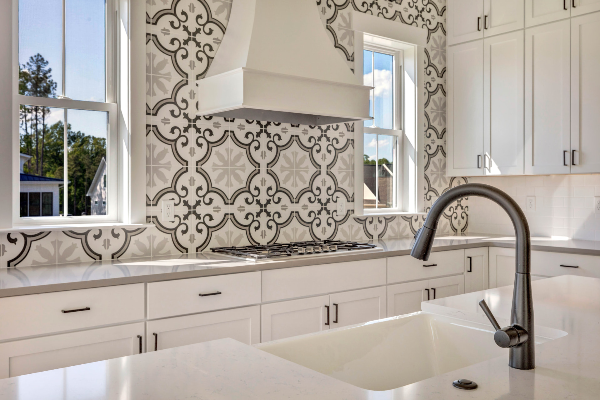 Completed kitchen cabinetry