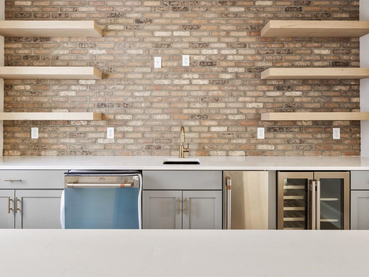 Cabinetry in a finished lower level