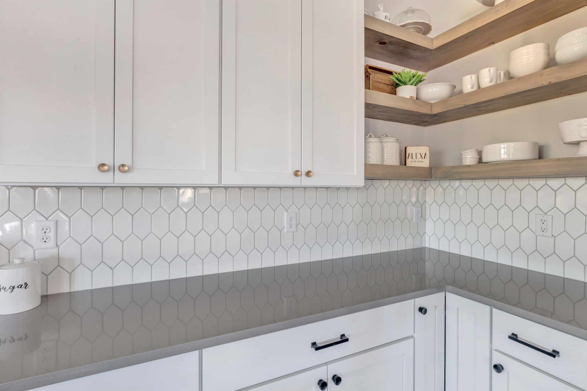 Completed kitchen cabinetry